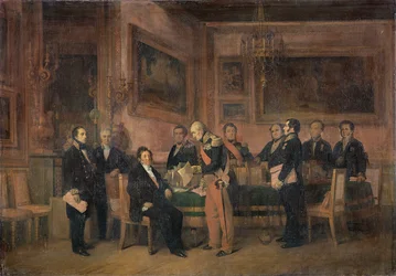 Raad van Ministers in de Tuilerieën ondertekenen de Wet van Regentschap, 15 augustus 1842, 1844